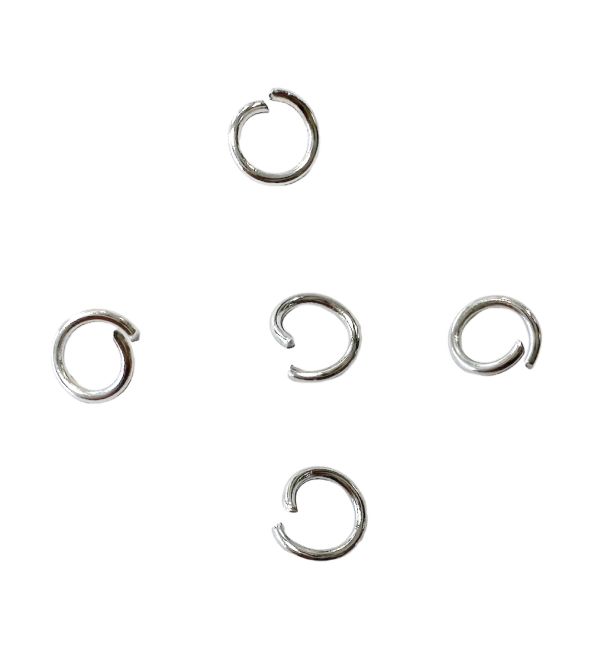 Otwarte pierścionki skokowe do srebrnej biżuterii ze stali nierdzewnej 5mm x100