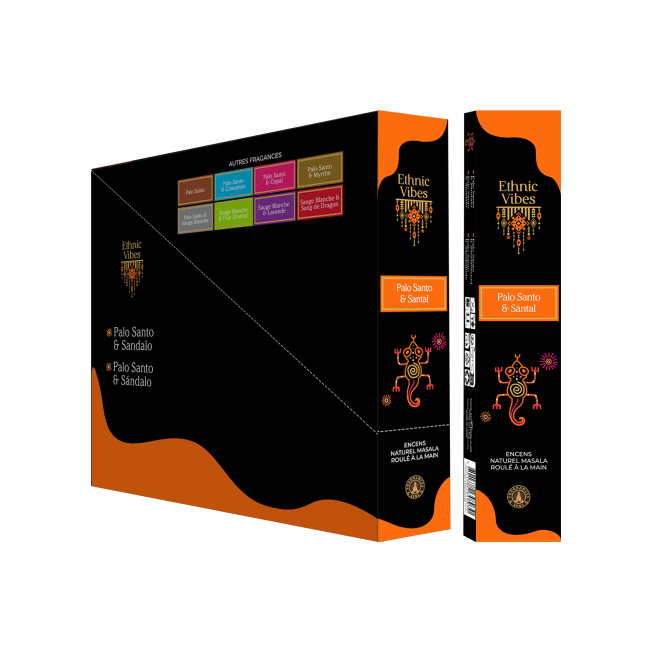 kadzidło i Kadzidła Fragrances & Sens Ethnic Vibes Palo Santo & Drzewo Sandałowe Masala 15g