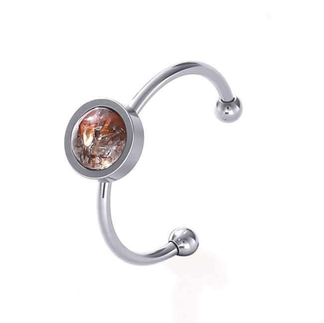 Pierścień Super Seven Black – srebrny, ze stali nierdzewnej