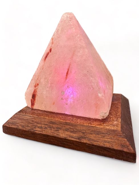 Himalajska lampa solna USB Piramida 8cm