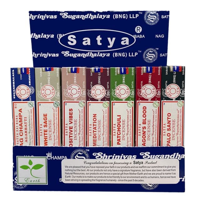 kadzidło i Display 7 Perfum 42 opakowania 15gr Satya