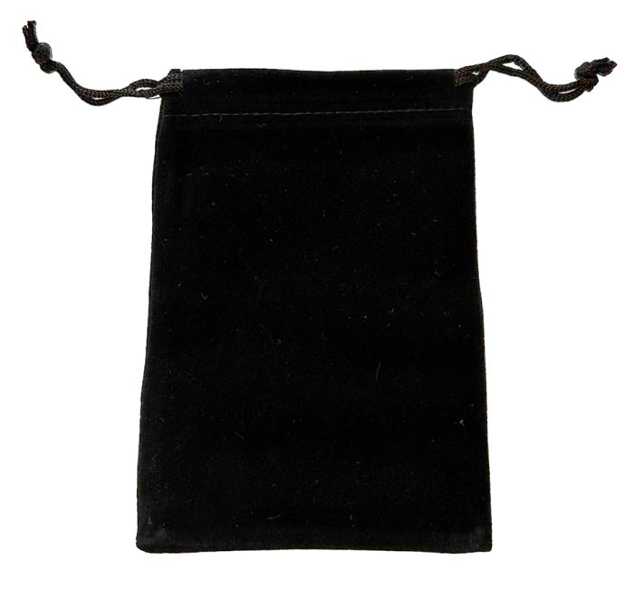 Czarna aksamitna torba 9,5x12cm x 50 sztuk