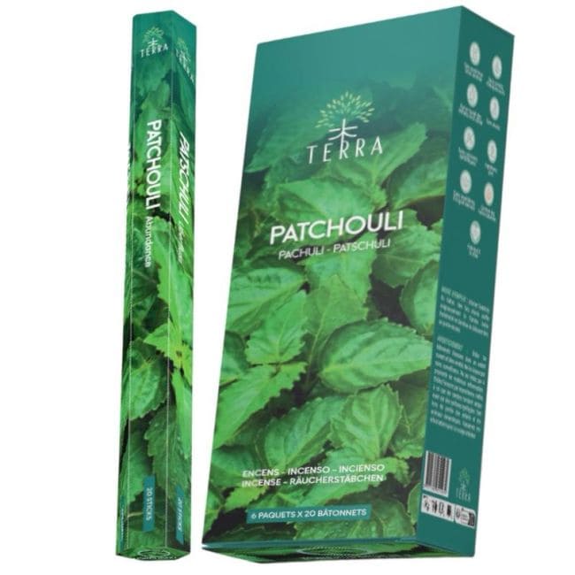 Kadzidło Terra Patchouli Hexa bez węgla drzewnego 30gr