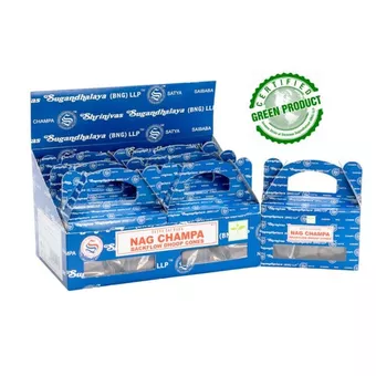 Stożki kadzidlane backflow Satya Nag Champa 24 stożki