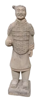 Kolorowa antyczna statua wojownika z terakoty 20 cm