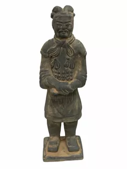 Czarna terakotowa figura generała 21 cm