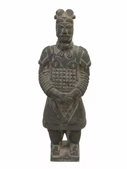 Czarna terakotowa figura generała 26 cm