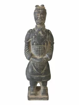 Czarna terakotowa figura generała 26 cm
