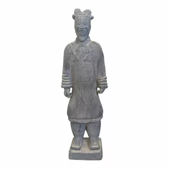 Czarna terakotowa figura generała 50 cm