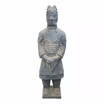 Czarna terakotowa figura generała 50 cm