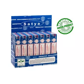 Wyświetlacz kadzideł Nag Champa satya 42 opakowania po 15 g