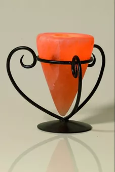 Metalowy świecznik w kształcie kubka 12 cm
