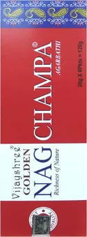 Kadzidełka Vijayshree Golden Nag Champa Heksagonalne 20g