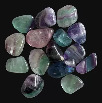 Fluoryt Wielokolorowy AA Kamienie Bębnowane 2-3cm 250g
