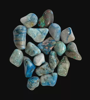 Shattuckite Chrysocolla AB kamienie szlifowane 250g