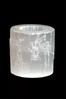 Świecznik cylindryczny z selenitu 7cm 05-07kg