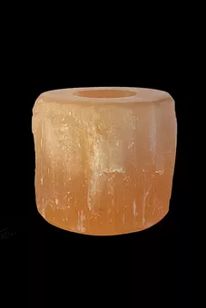 Świecznik z czerwonego selenitu 8-9 cm 1 kg