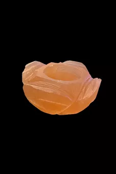 Świecznik z różowego selenitu, 9 cm, 350 g