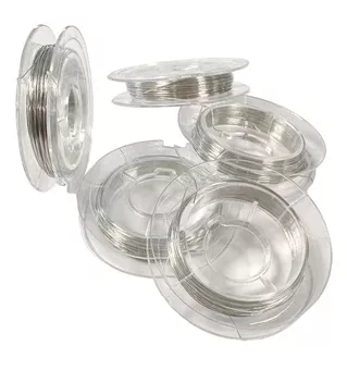 Srebrny drut miedziany do biżuterii 0.4 mm 10 m x 5