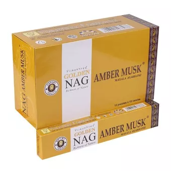 Kadzidełka Vijayshree Golden Nag Bursztyn Piżmo 15g