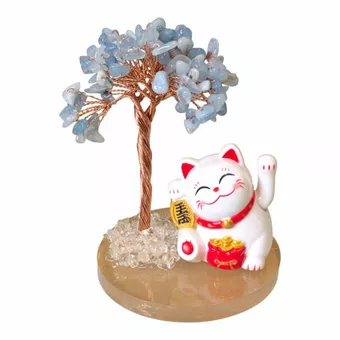Drzewo Życia w kolorze akwamarynu z Manekineko