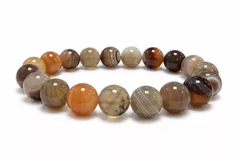 Bransoletka z agatu Botswana A koraliki 10mm