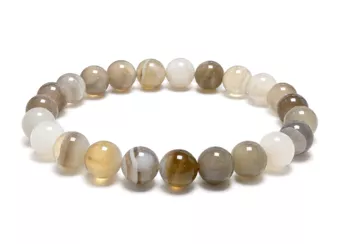Bransoletka Agat Botswana A koraliki 8mm