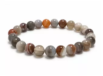 Bransoletka Agat Botswana AA koraliki 8mm