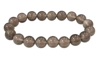 Bransoletka z szarego agatu A koraliki 10mm