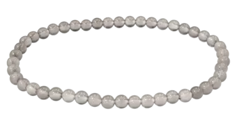 Bransoletka z szarego agatu A koraliki 4mm