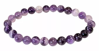 Bransoletka z Ametystu Pasmowego A koraliki 7.5-8.5mm