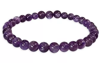 Bransoletka z Ametystu Urugwajskiego A koraliki 5.5-6.5mm