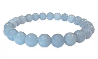 Bransoletka Angelite A z koralikami 8mm