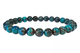 Bransoletka Azuryt Malachit Chryzokola AA koraliki 5.5-6.5mm
