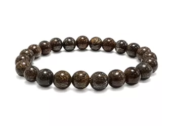 Bransoletka z Bronzitu AB Koraliki 8 mm