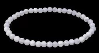 Bransoletka z niebieskiego chalcedonu wstążeczkowego z koralikami AA 4,5mm