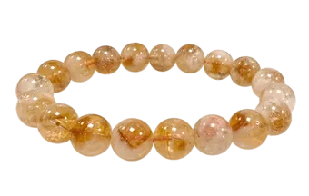 Bransoletka z cytrynami podgrzewane koraliki 10mm