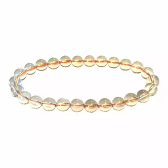 Bransoletka z naturalnego cytrynu AAA z koralikami 7 mm