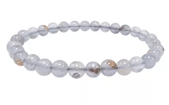 Bransoletka z niebieskiego chalcedonu koraliki AA 6-6.5mm