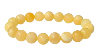 Bransoletka z pomarańczowych koralików kalcytowych 10 mm