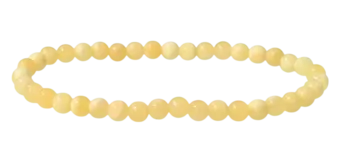 Bransoletka z kalcytu pomarańczowego z koralikami 4-5mm