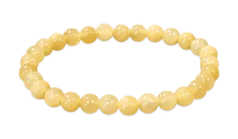 Bransoletka z Kalcytu Pomarańczowego A+ kulki 6mm