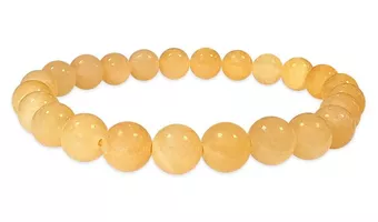 Bransoletka z kalcytu pomarańczowego A+, koraliki 8mm