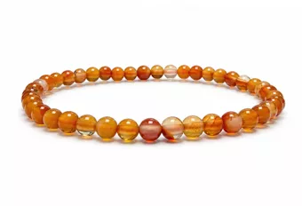 Bransoletka z Karneolu A koraliki 4mm