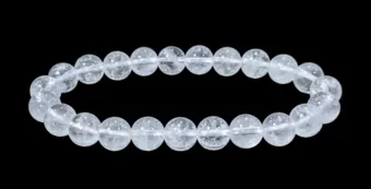 Bransoletka z Kryształu Górskiego AB koraliki 8mm