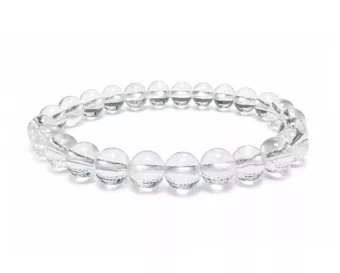 Bransoletka z Kryształu Górskiego A koraliki 8mm