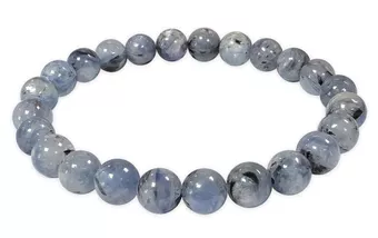 Bransoletka z naturalnego niebieskiego kyanitu AB koraliki 7,5-8,5mm