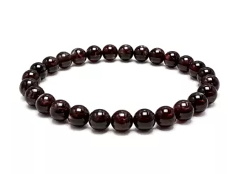 Bransoletka z Czerwonego Granatu AA Koraliki 6 mm
