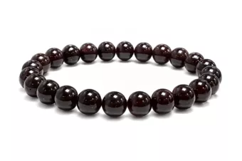 Bransoletka z Czerwonego Granatu A koraliki 7-8mm