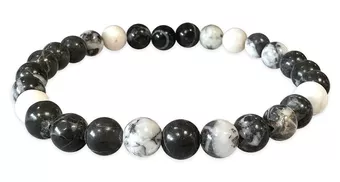 Bransoletka z jaspisem Zebra koraliki 6mm